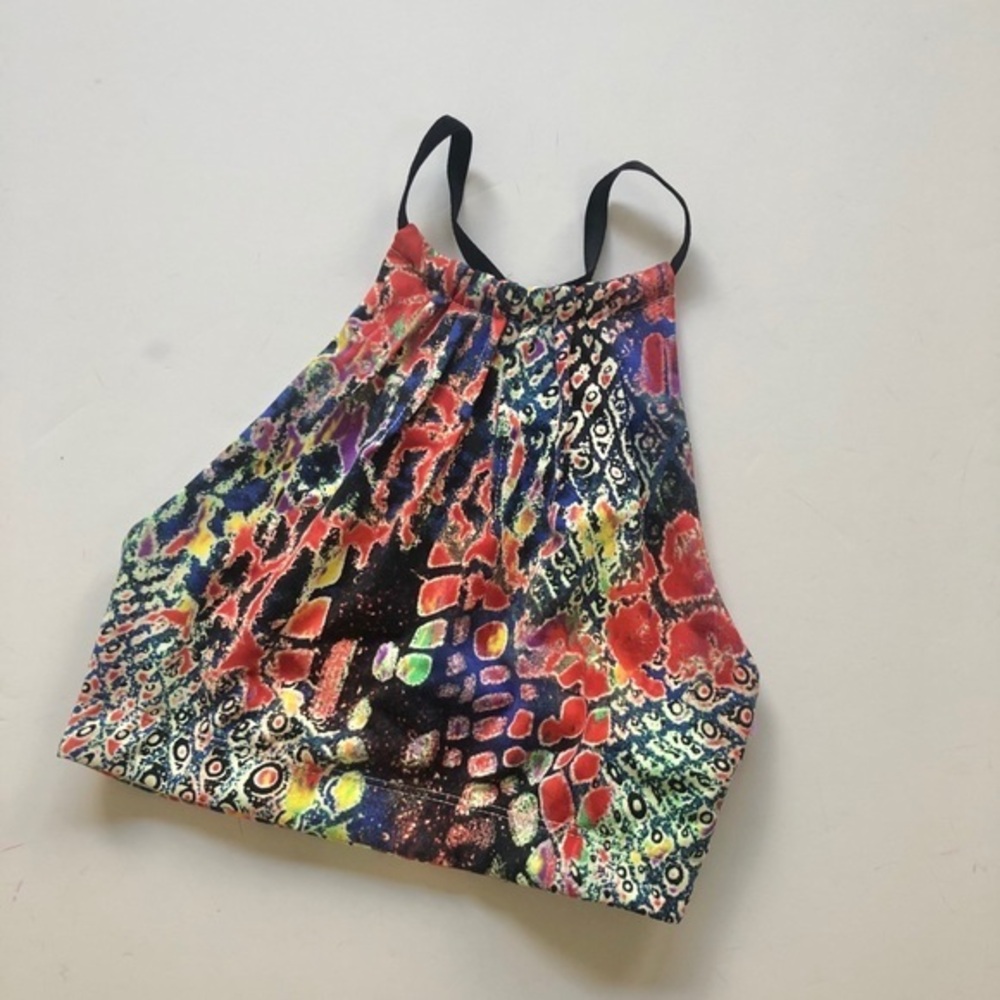 Multicolor High-Neck Bralette
